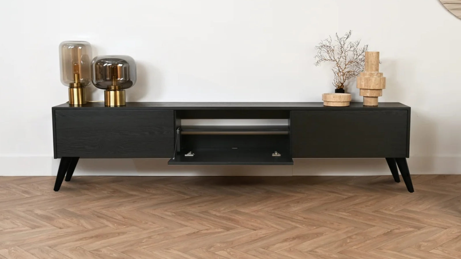 tv meubel zwart hout