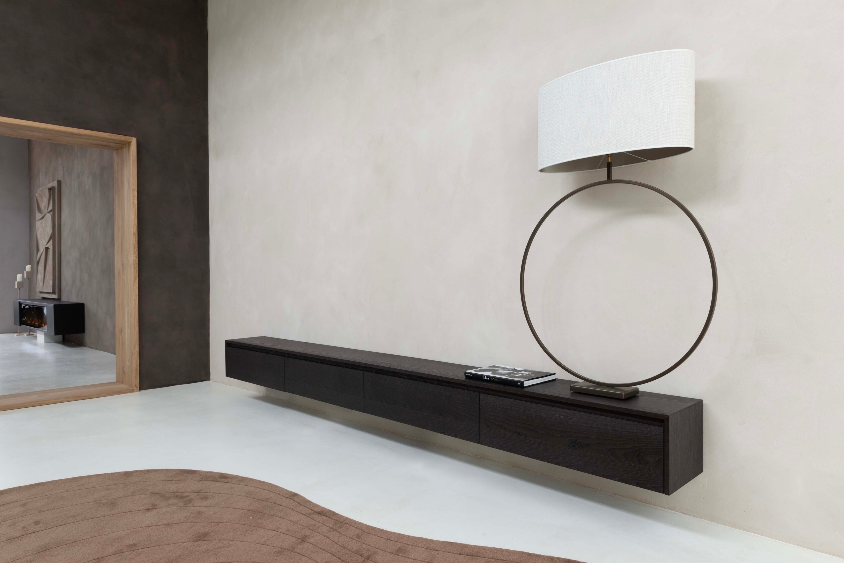 TV-meubel Mason - Zwevend - Eiken - 4 kleppen