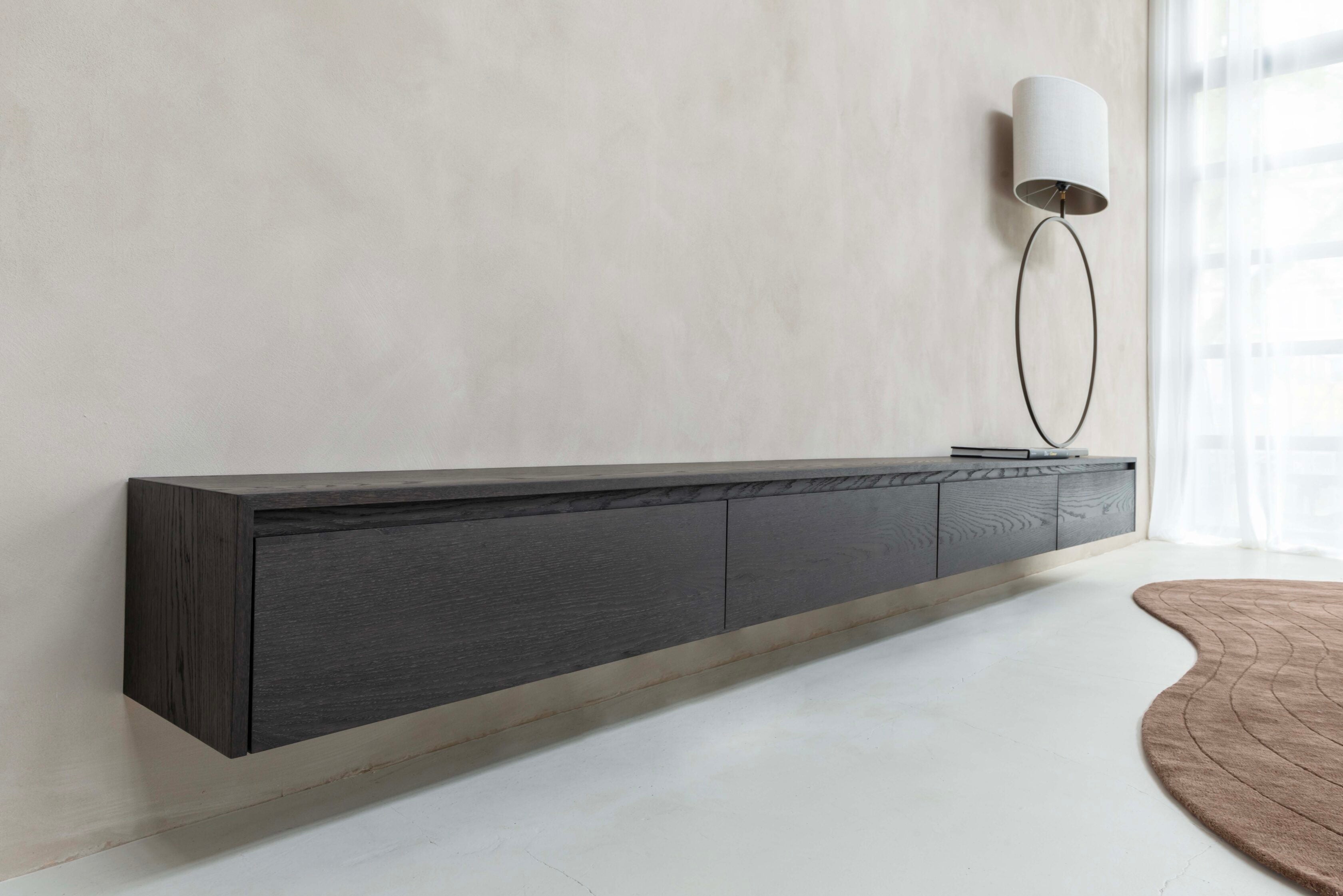 TV-meubel Mason - Zwevend - Eiken - 4 kleppen