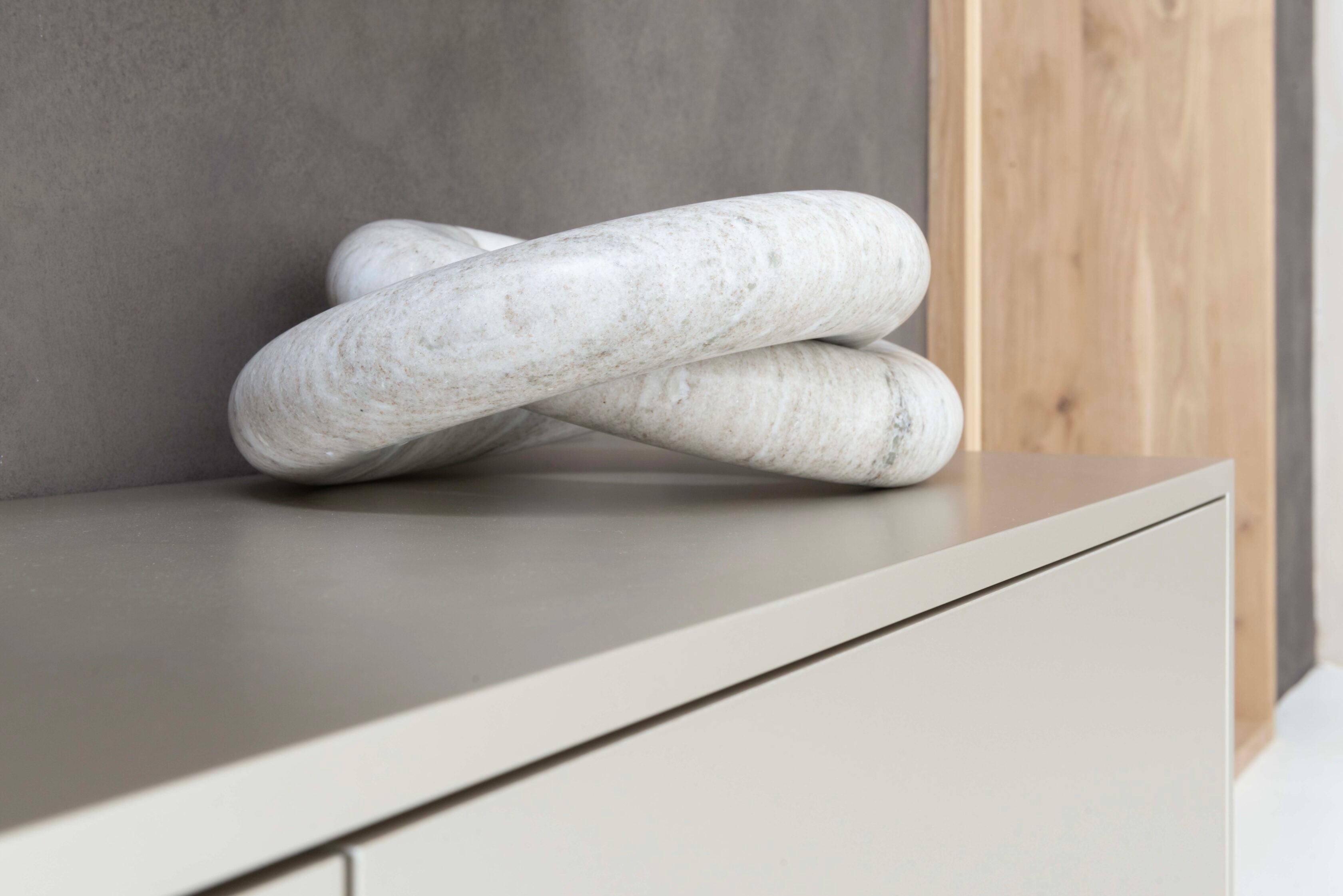 TV-meubel Johnson - Zwevend - MDF - 1 klep - 2 lades