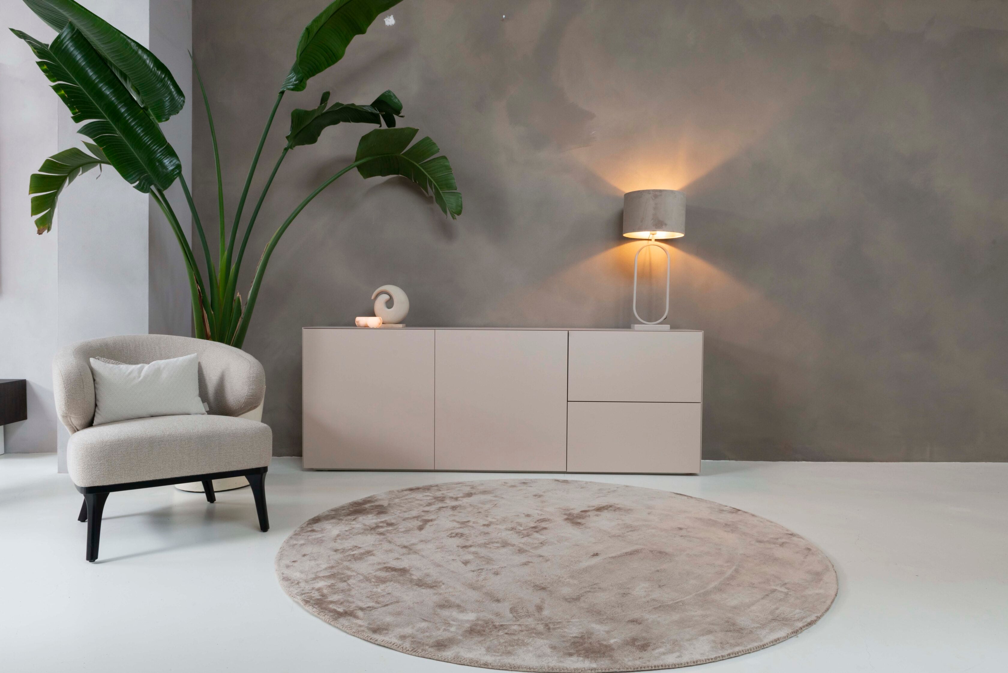 Dressoir Zyan - Staand - Beige - MDF - 2 deuren - 2 lades