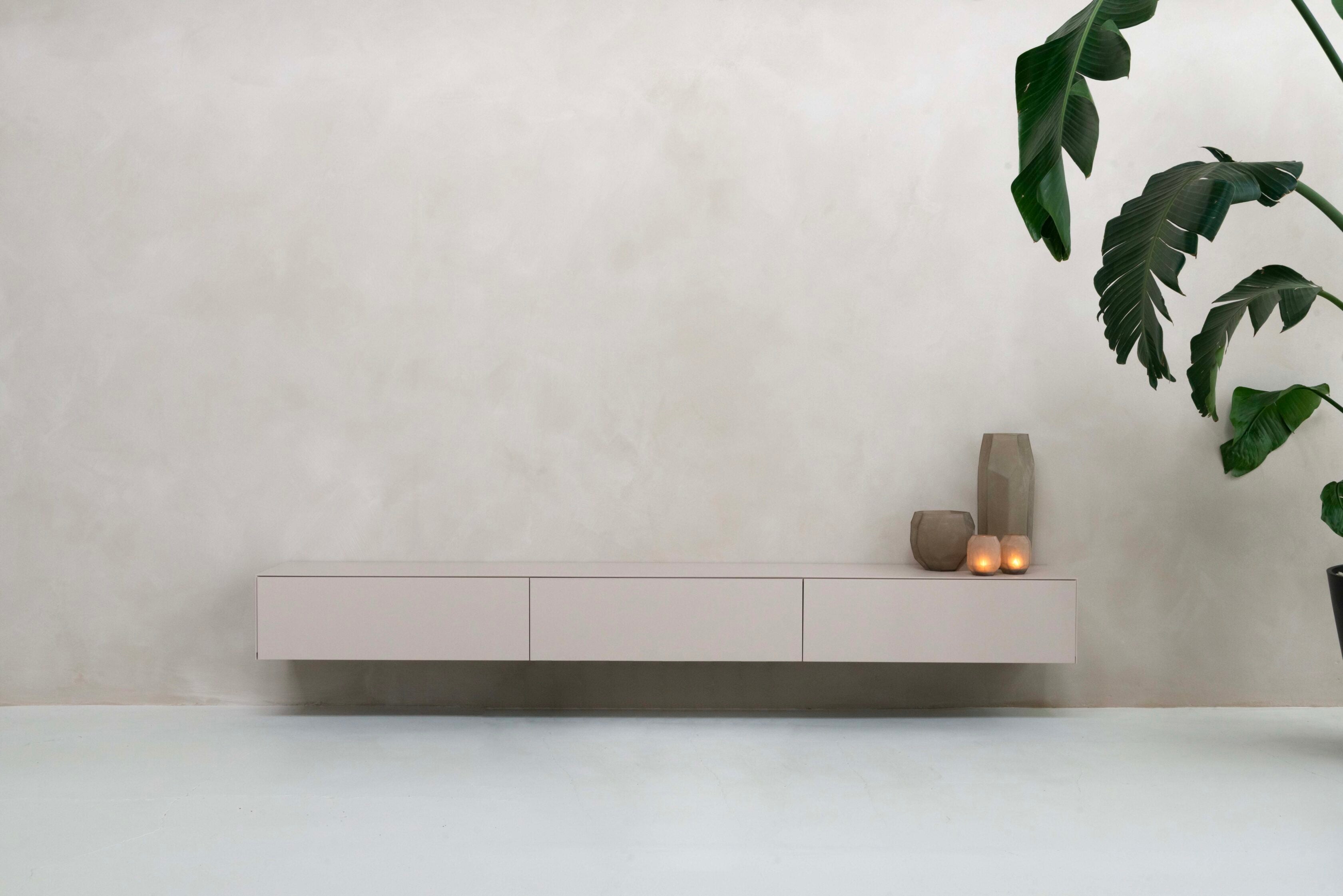 TV-meubel Zyan - Zwevend -  MDF -  3 kleppen