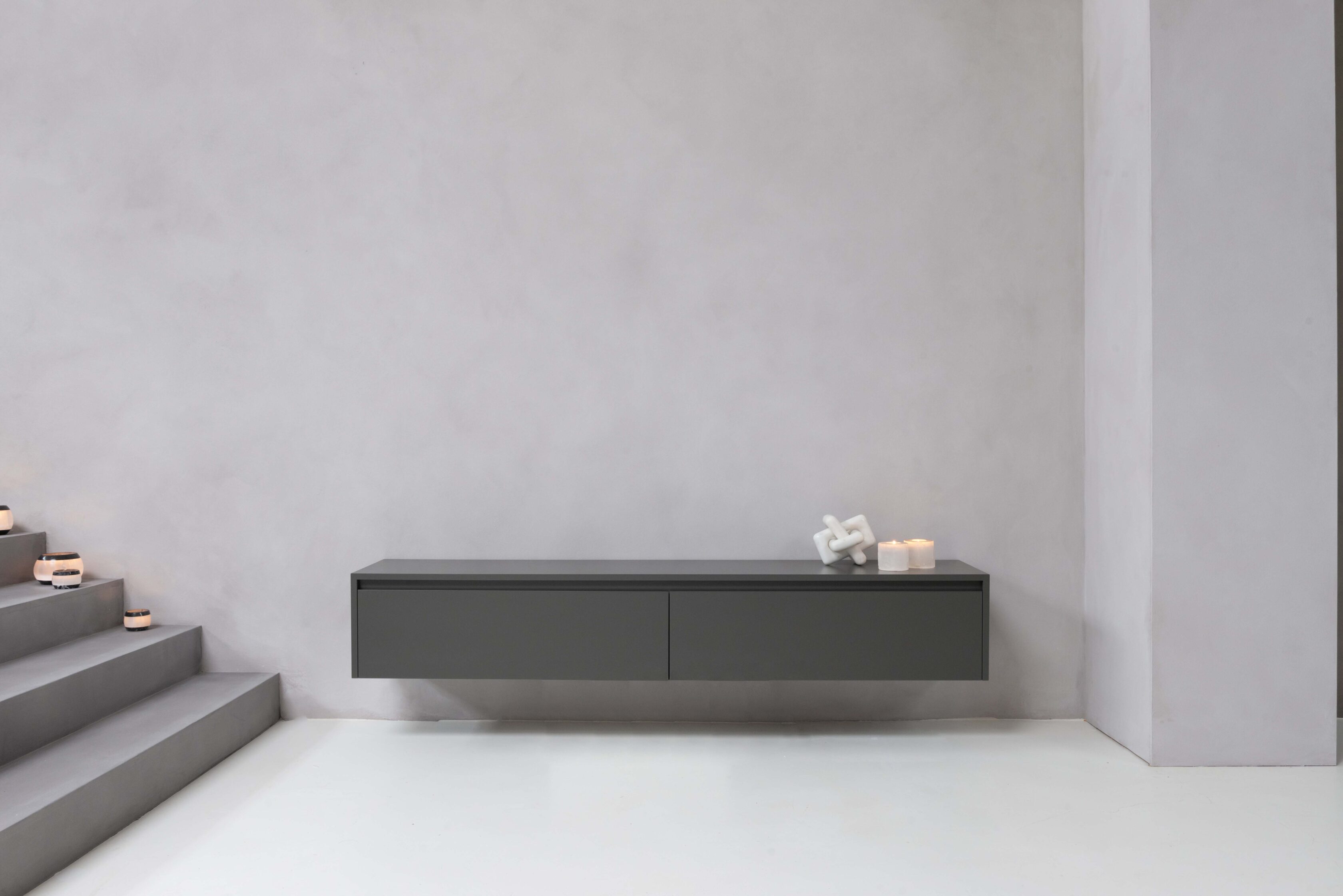 TV-meubel Mason - Zwevend - MDF - 2 kleppen