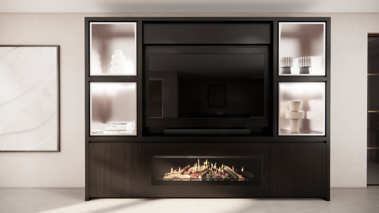 Cinewall Grace - Staand - Eiken - 2 Deurs - 280-340 cm - Kalfire E-SERIE