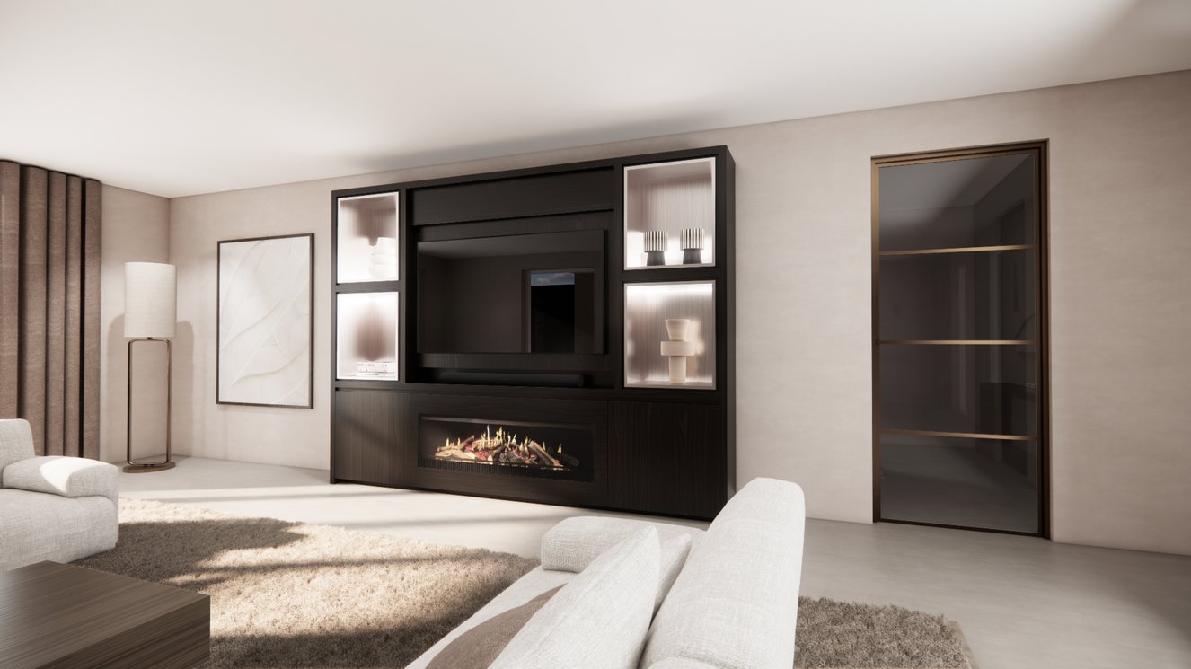 Cinewall Grace - Staand - Eiken - 2 Deurs - 280-340 cm - Kalfire E-SERIE