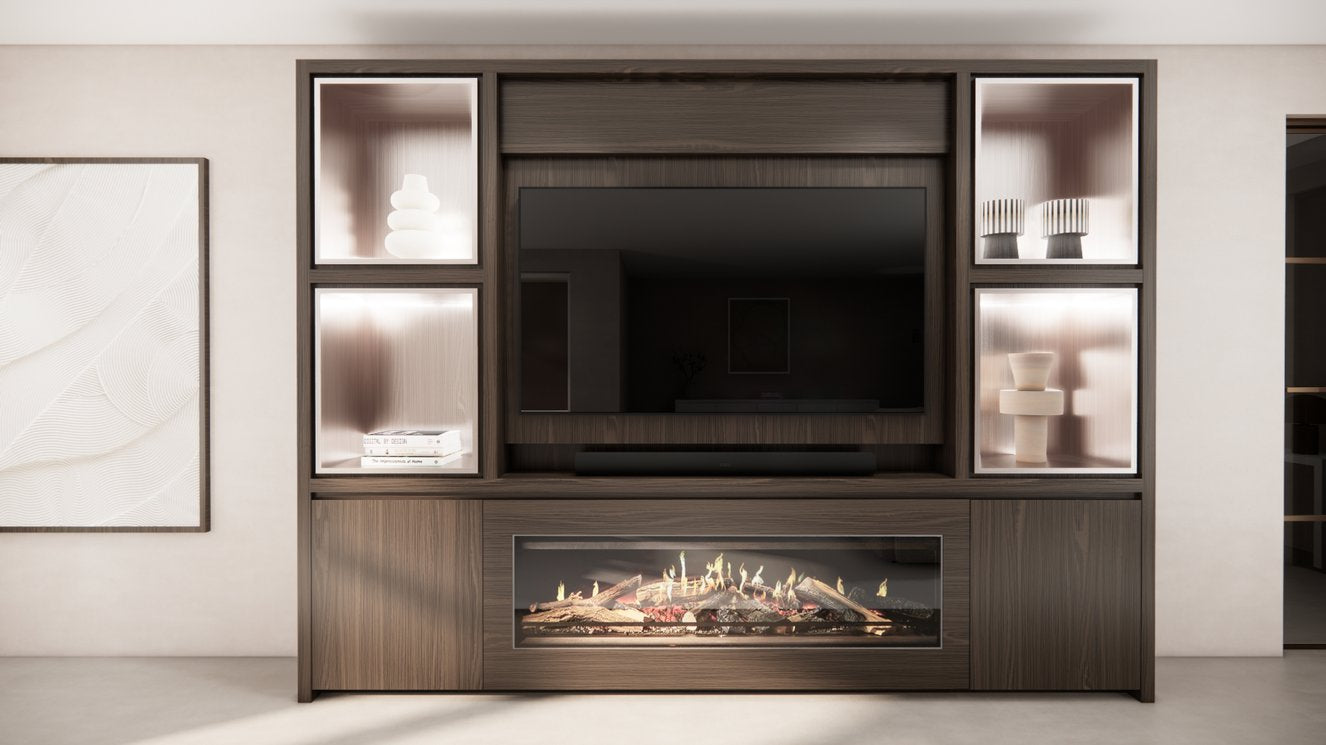 Cinewall Grace - Staand - Eiken - 2 Deurs - 280-340 cm - Kalfire E-ONE