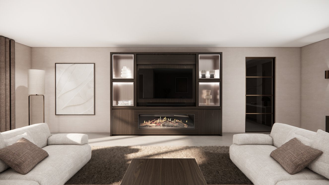 Cinewall Grace - Staand - Eiken - 2 Deurs - 280-340 cm - Kalfire E-ONE