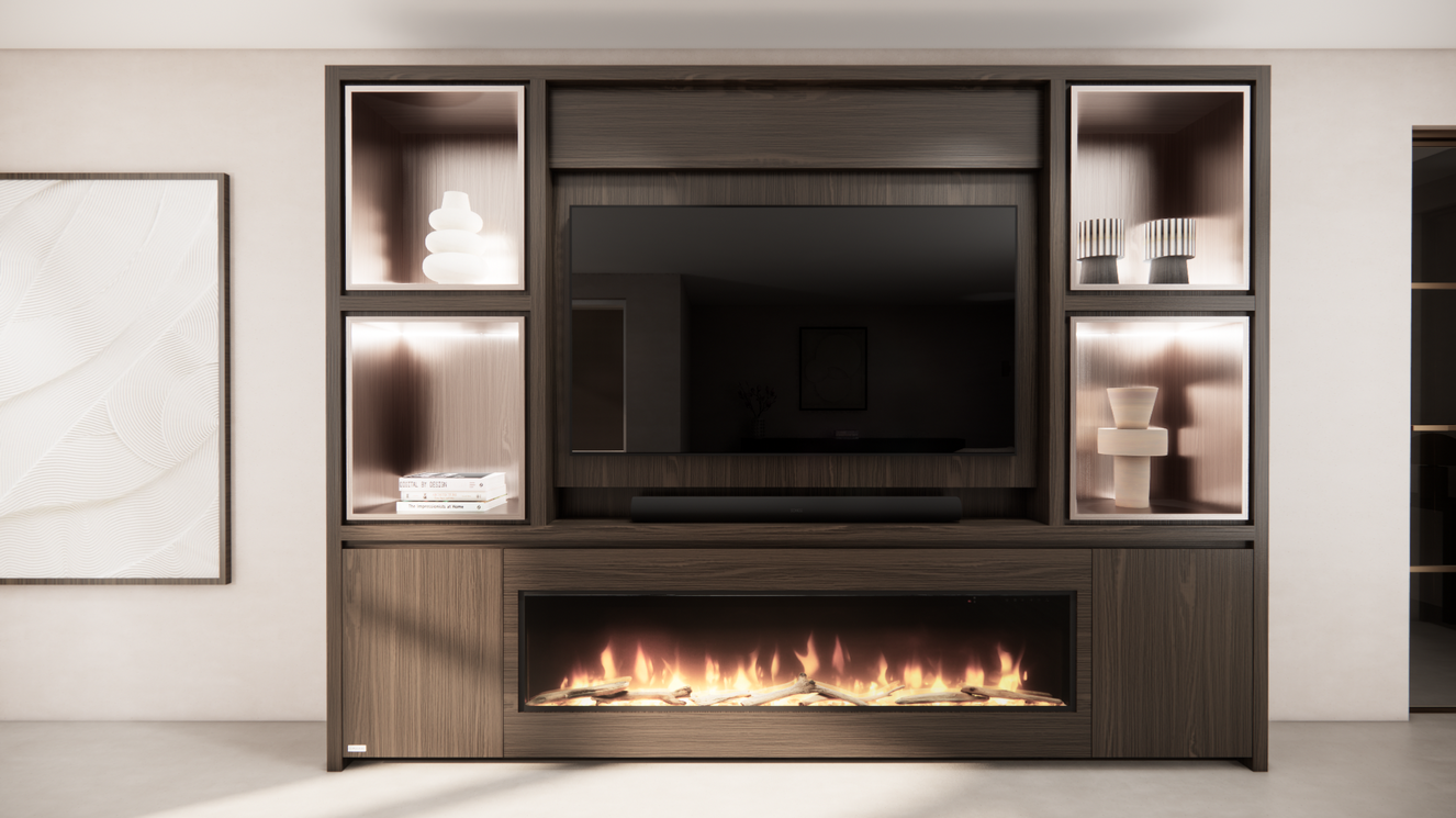 Cinewall Grace - Staand - Eiken - 2 Deurs - 280-340 cm - Dimplex