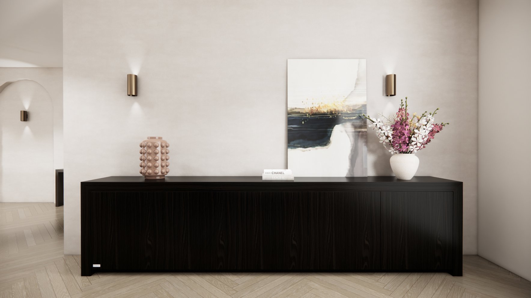 Dressoir Bezos - Staand - Eiken - 5 Deurs