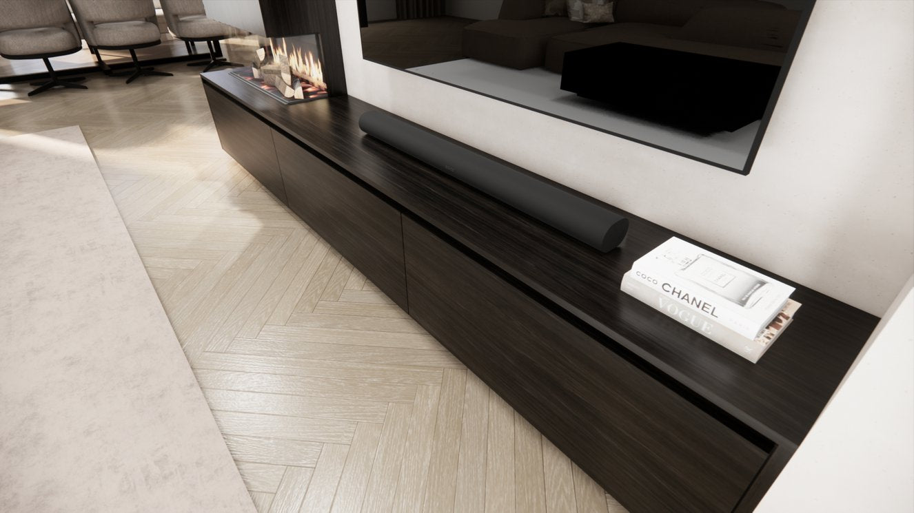 TV-meubel Mason Majestic - Eiken - 3 kleppen - Elektrische haard - Met koof