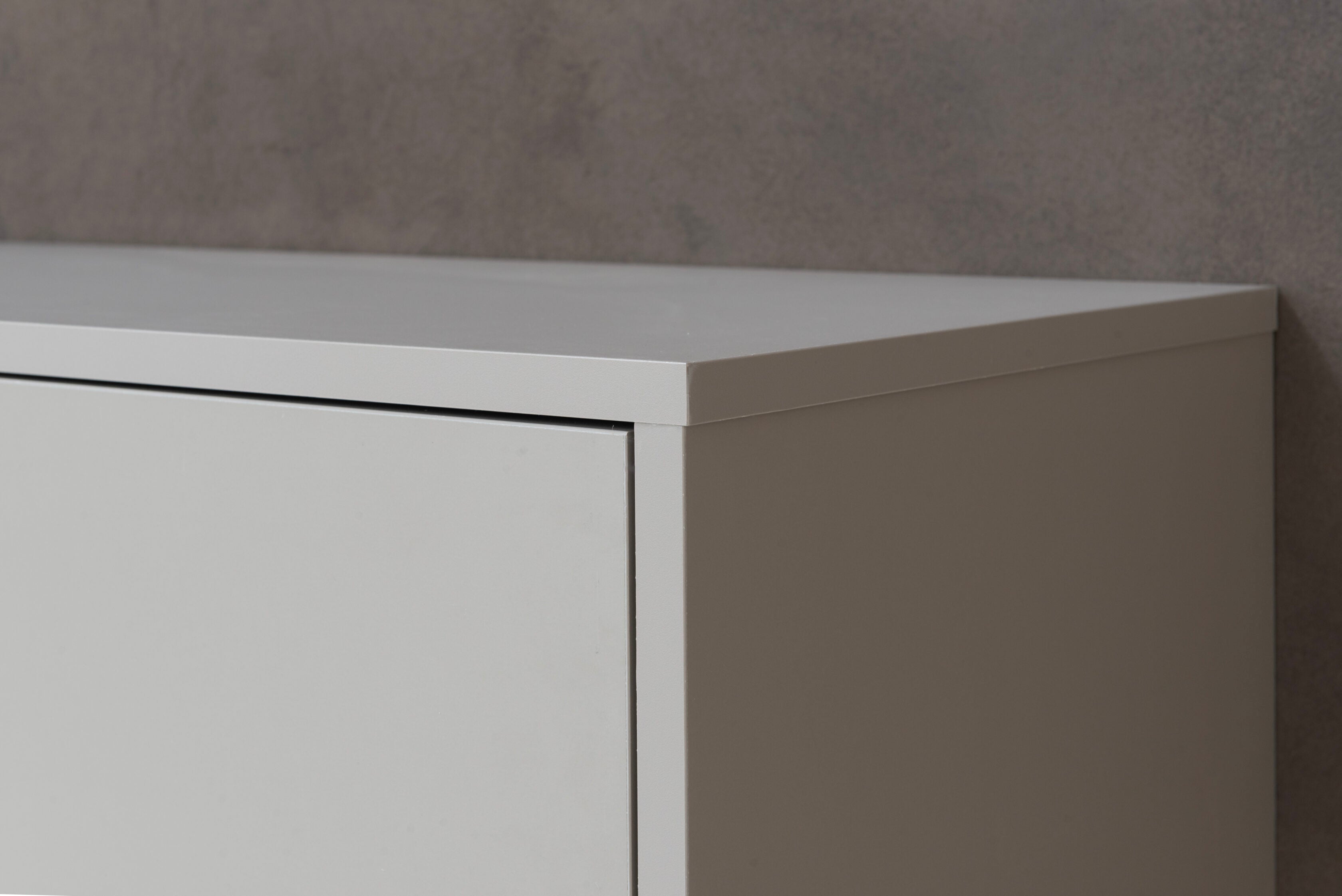 TV-meubel Murphy - Zwevend - Grijs - Melamine - 2 kleppen