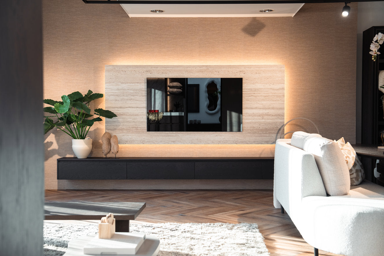 Wandpaneel - Travertin - Melamine - TV paneel