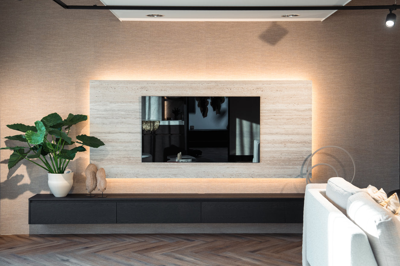 Wandpaneel - Travertin - Melamine - TV paneel