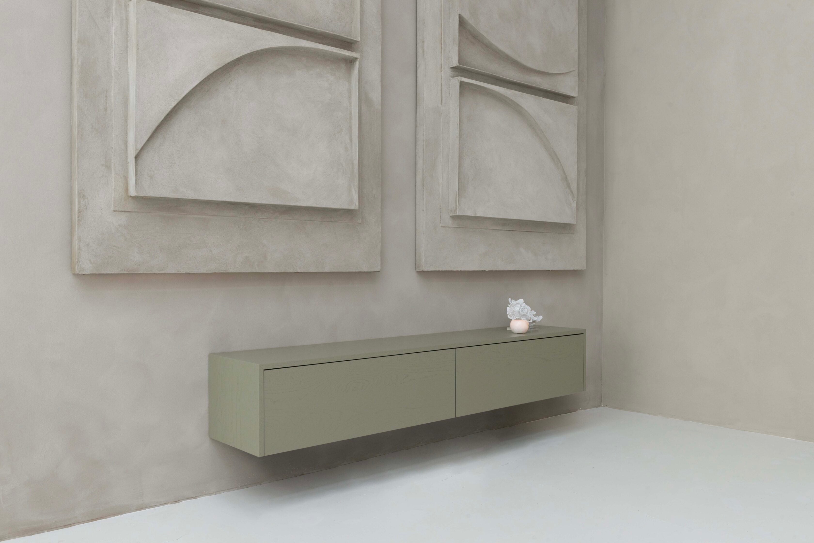 TV-meubel Johnson - Zwevend - Eiken - 2 kleppen