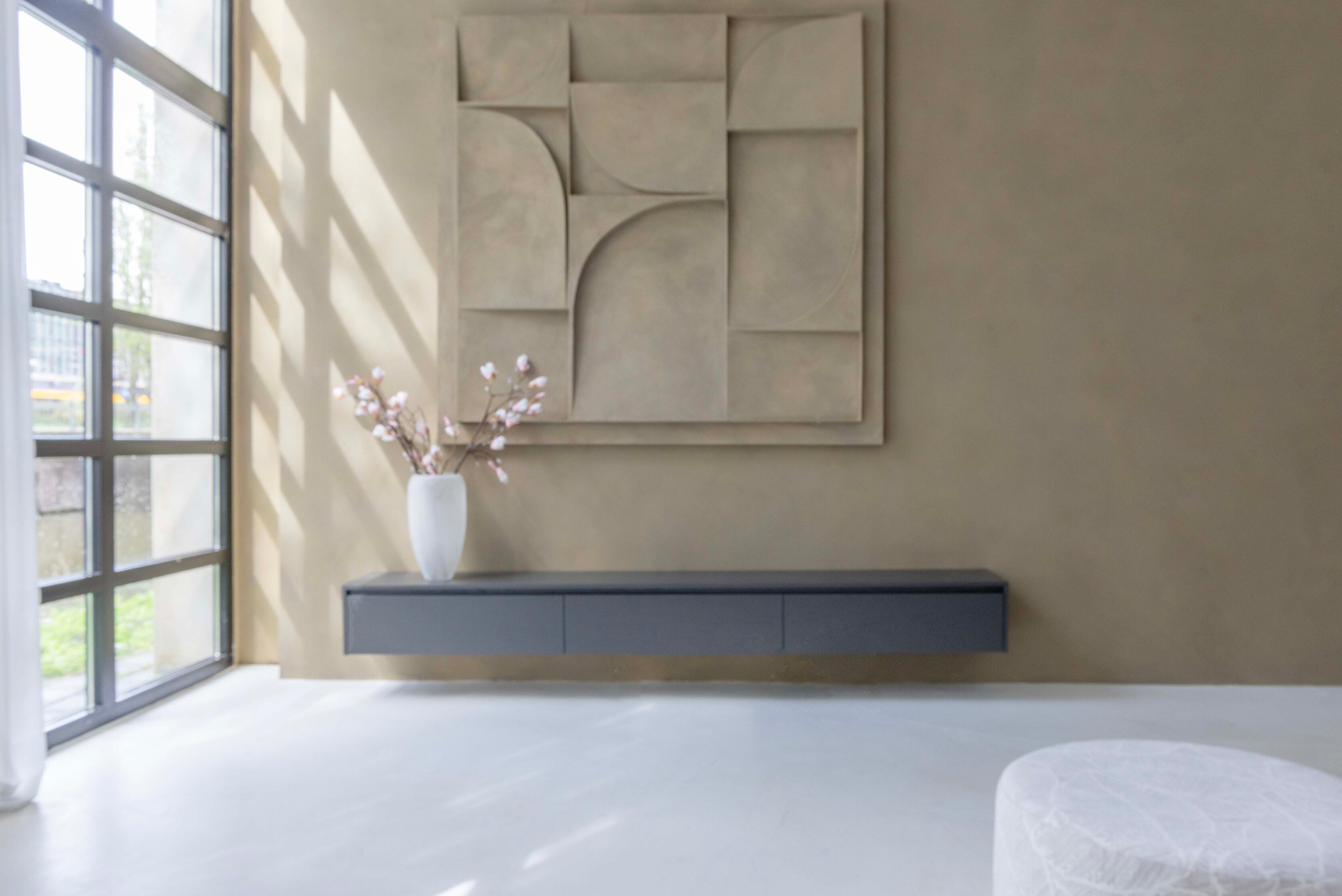 TV-meubel Mason - Zwevend - Eiken - 3 kleppen