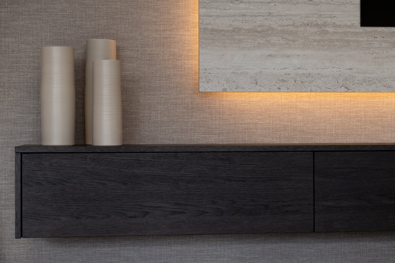 Wandpaneel - Travertin - Melamine - TV paneel