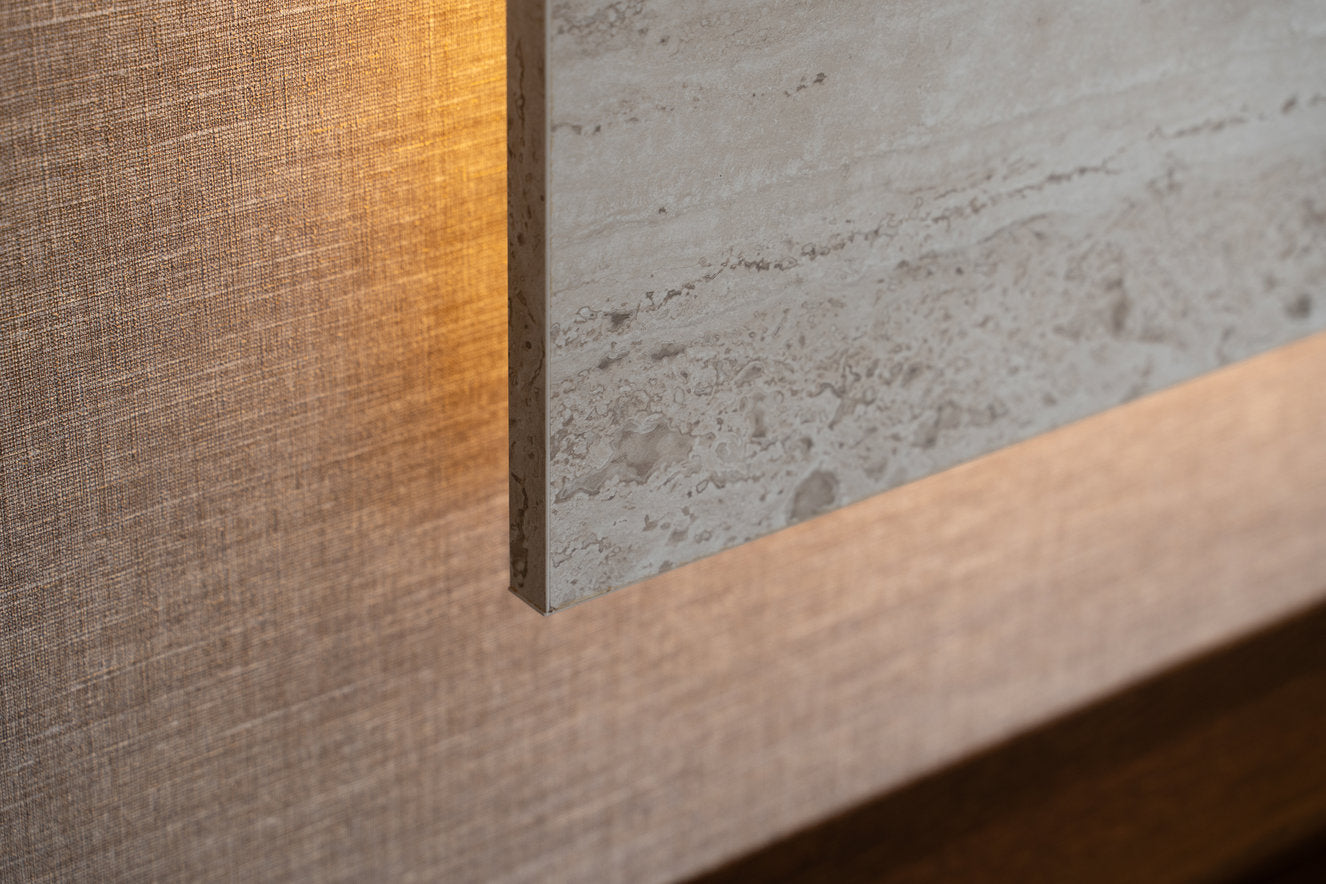 Wandpaneel - Travertin - Melamine - TV paneel