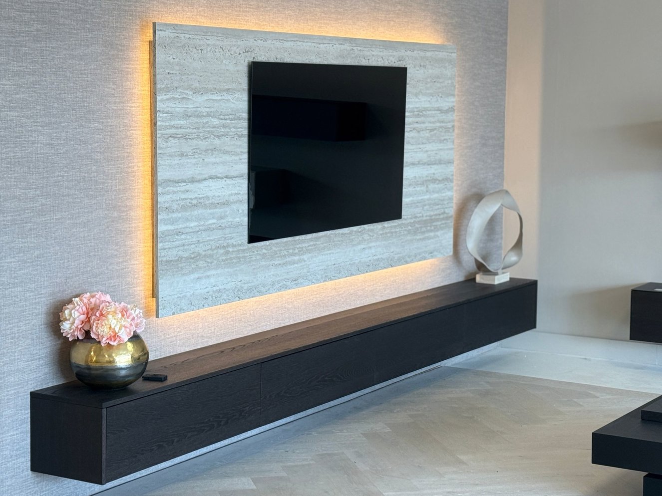 Wandpaneel - Travertin - Melamine - TV paneel