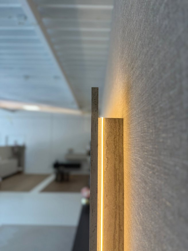 Wandpaneel - Travertin - Melamine - TV paneel