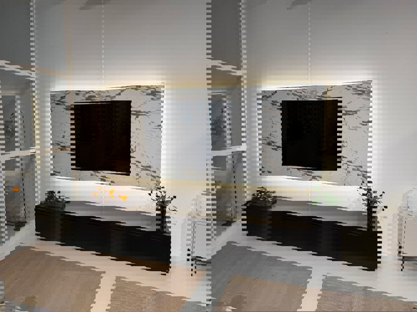 Wandpaneel - Marmer - Melamine - TV paneel