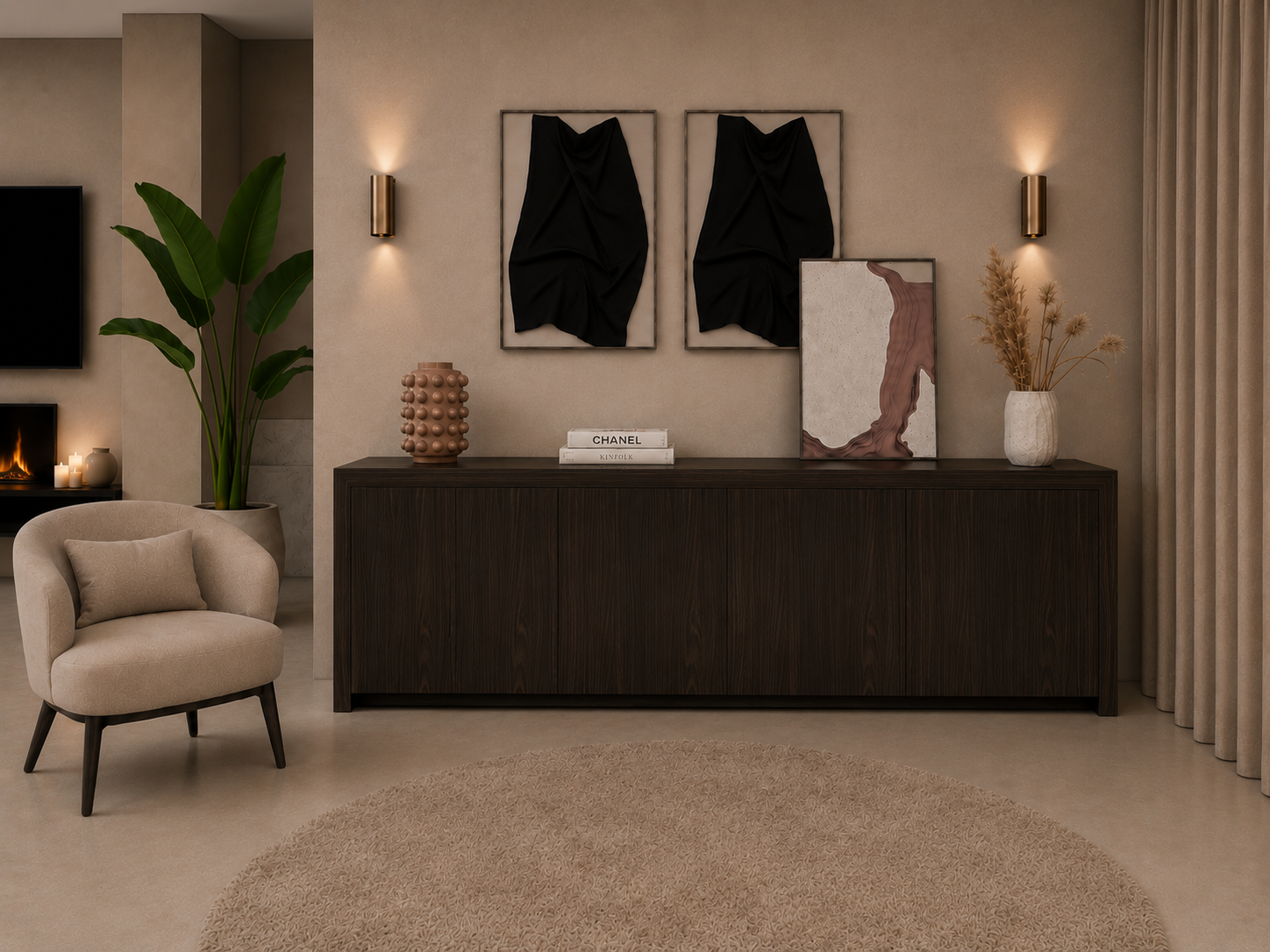 Dressoir Bezos - Staand - Eiken - 3 Deurs