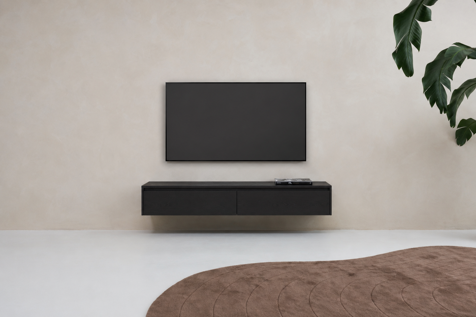 TV-meubel Mason - Zwevend - Eiken - 2 kleppen