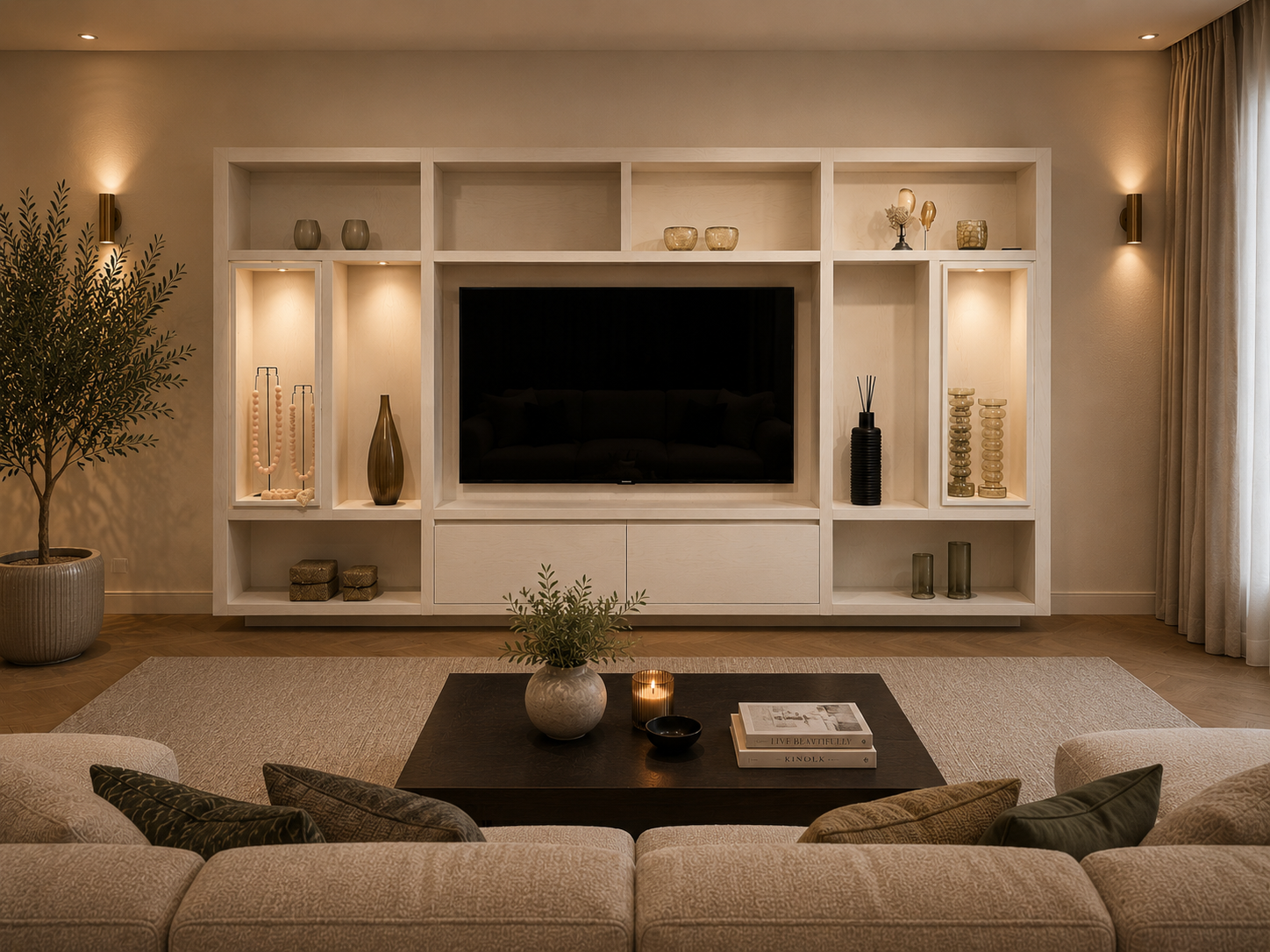 Cinewall Como - Zwevend - Eiken