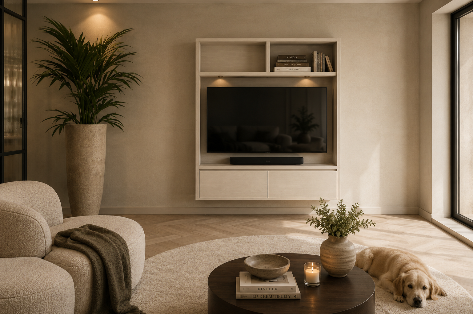 Cinewall Como - Zwevend - Eiken - 2 kleppen - 160 cm