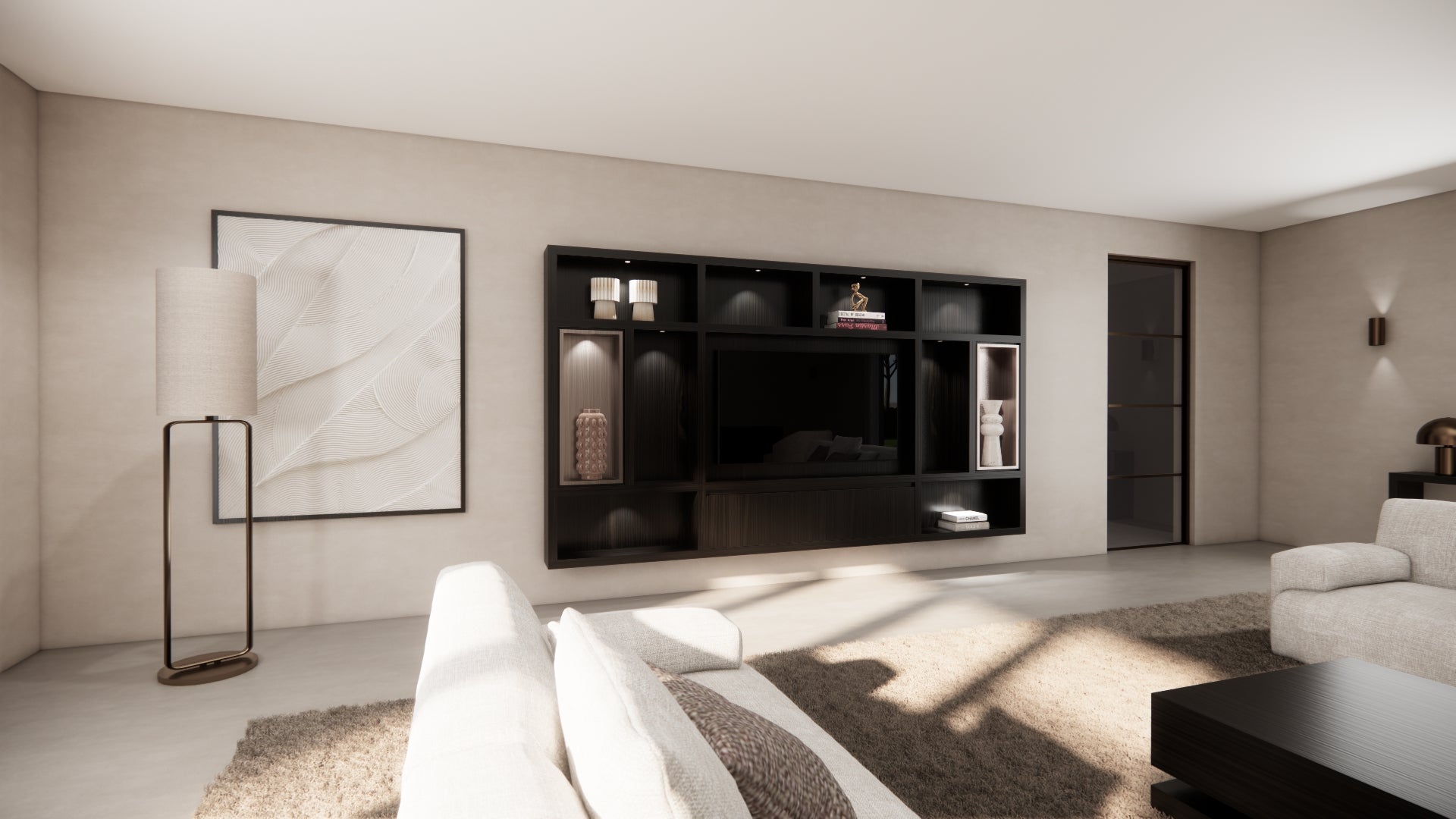 Cinewall Garda - Zwevend - Eiken - 2 kleppen - 330 cm