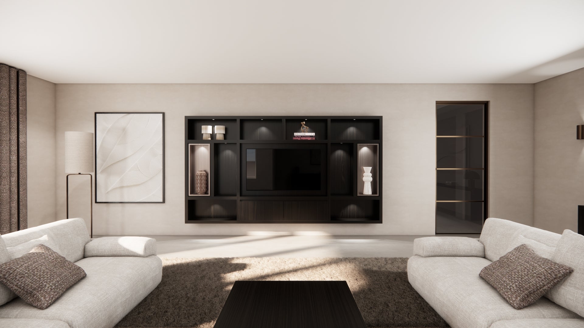 Cinewall Garda - Zwevend - Eiken - 2 kleppen - 330 cm