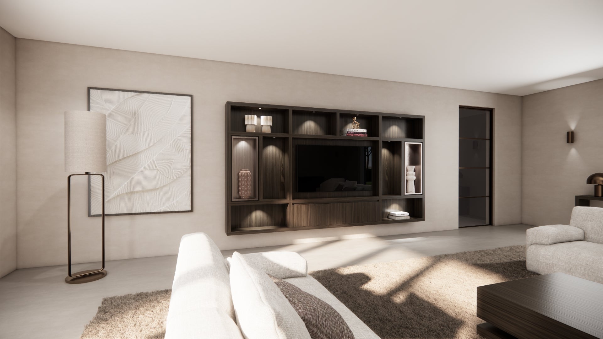 Cinewall Garda - Zwevend - Eiken - 2 kleppen - 330 cm