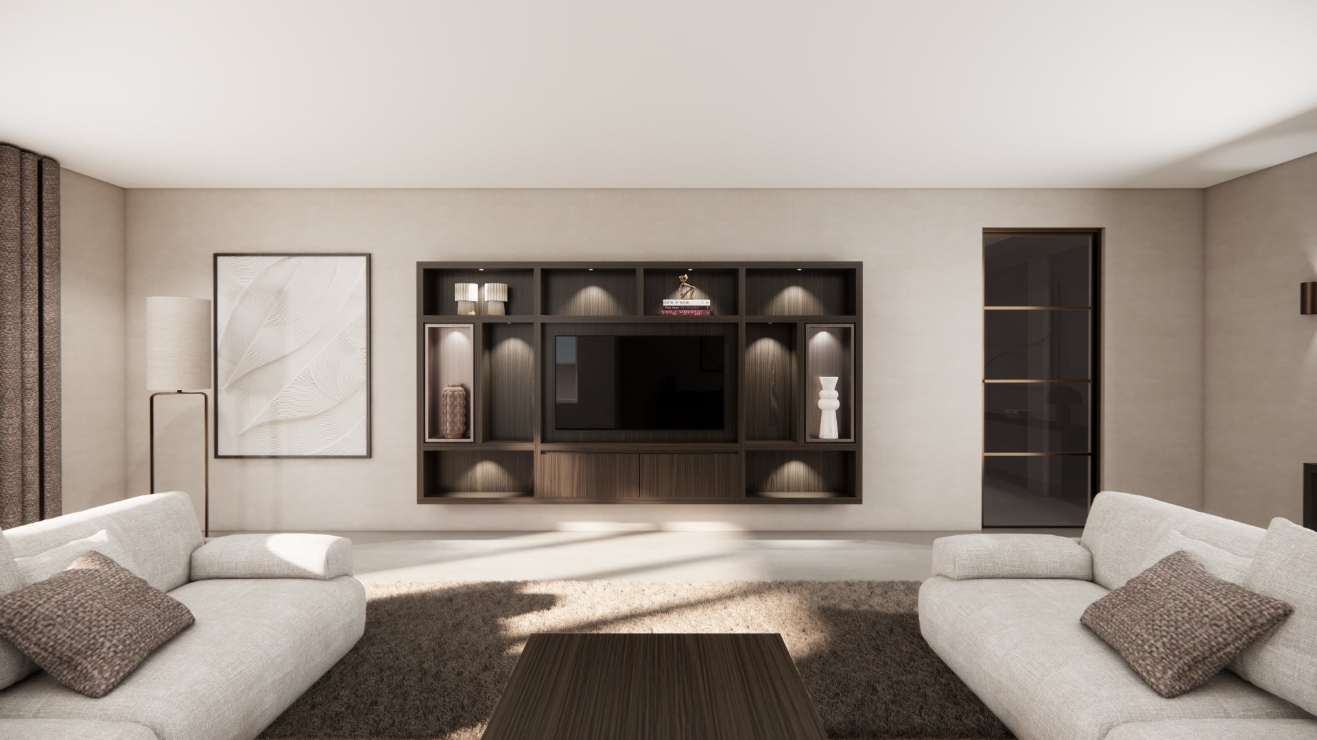 Cinewall Garda - Zwevend - Eiken - 2 kleppen - 330 cm