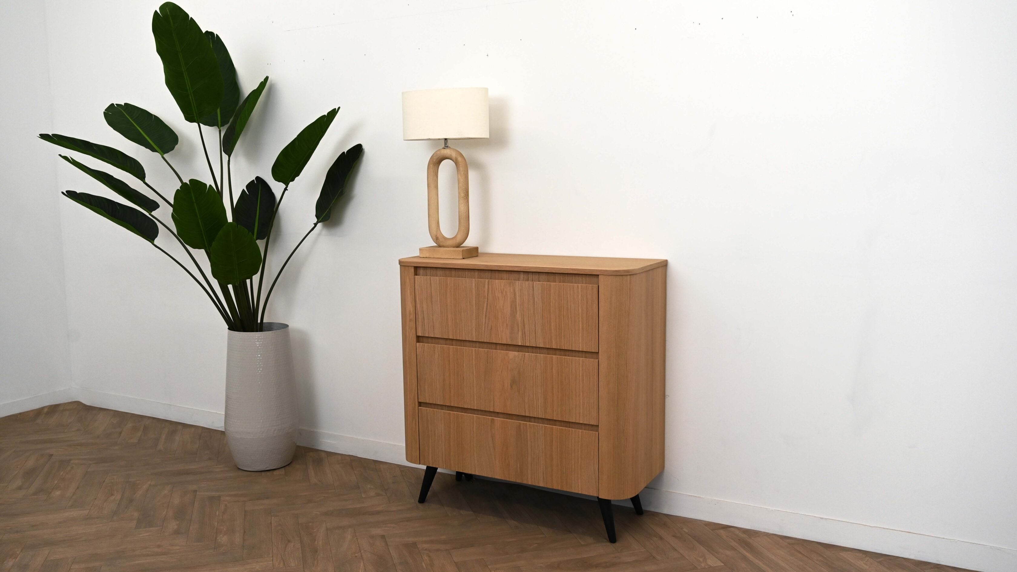 Dressoir Runa - Staand - Blank - Eiken - 3 kleppen