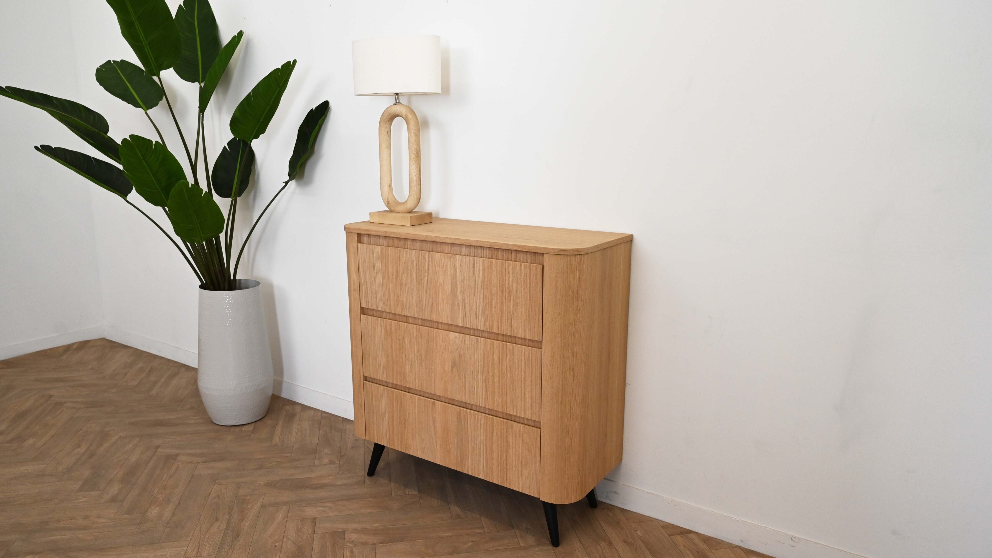 Dressoir Runa - Staand - Blank - Eiken - 3 kleppen