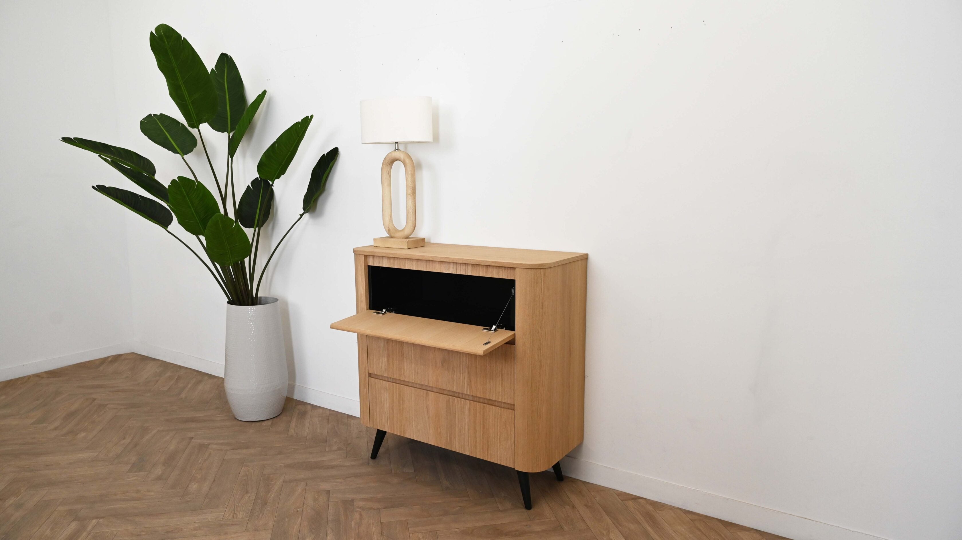Dressoir Runa - Staand - Blank - Eiken - 3 kleppen