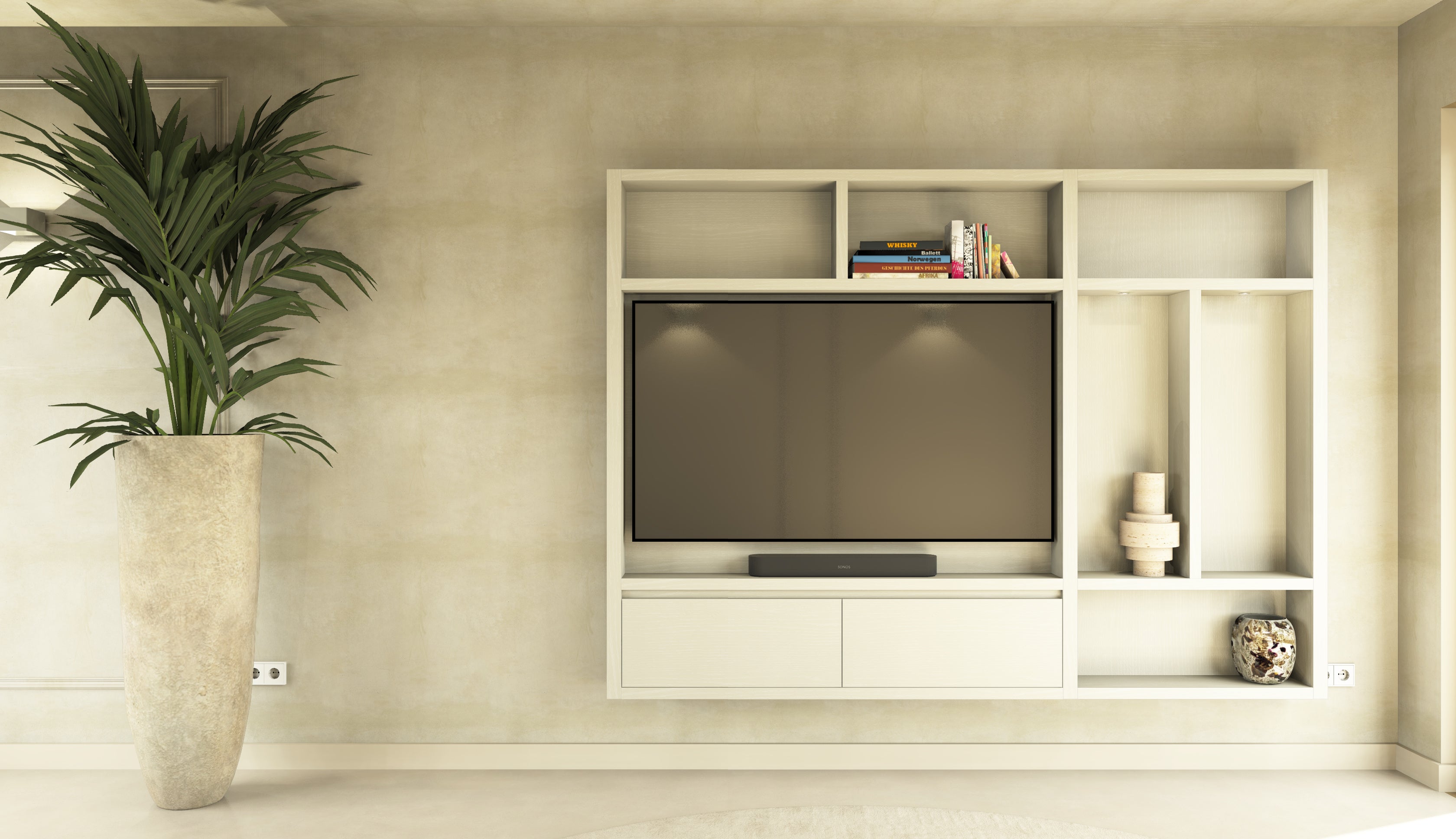 Cinewall Japandi medium met LED verlichting