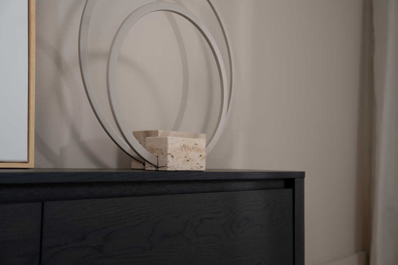 TV-meubel Runa - Zwevend - Eiken - 4 kleppen