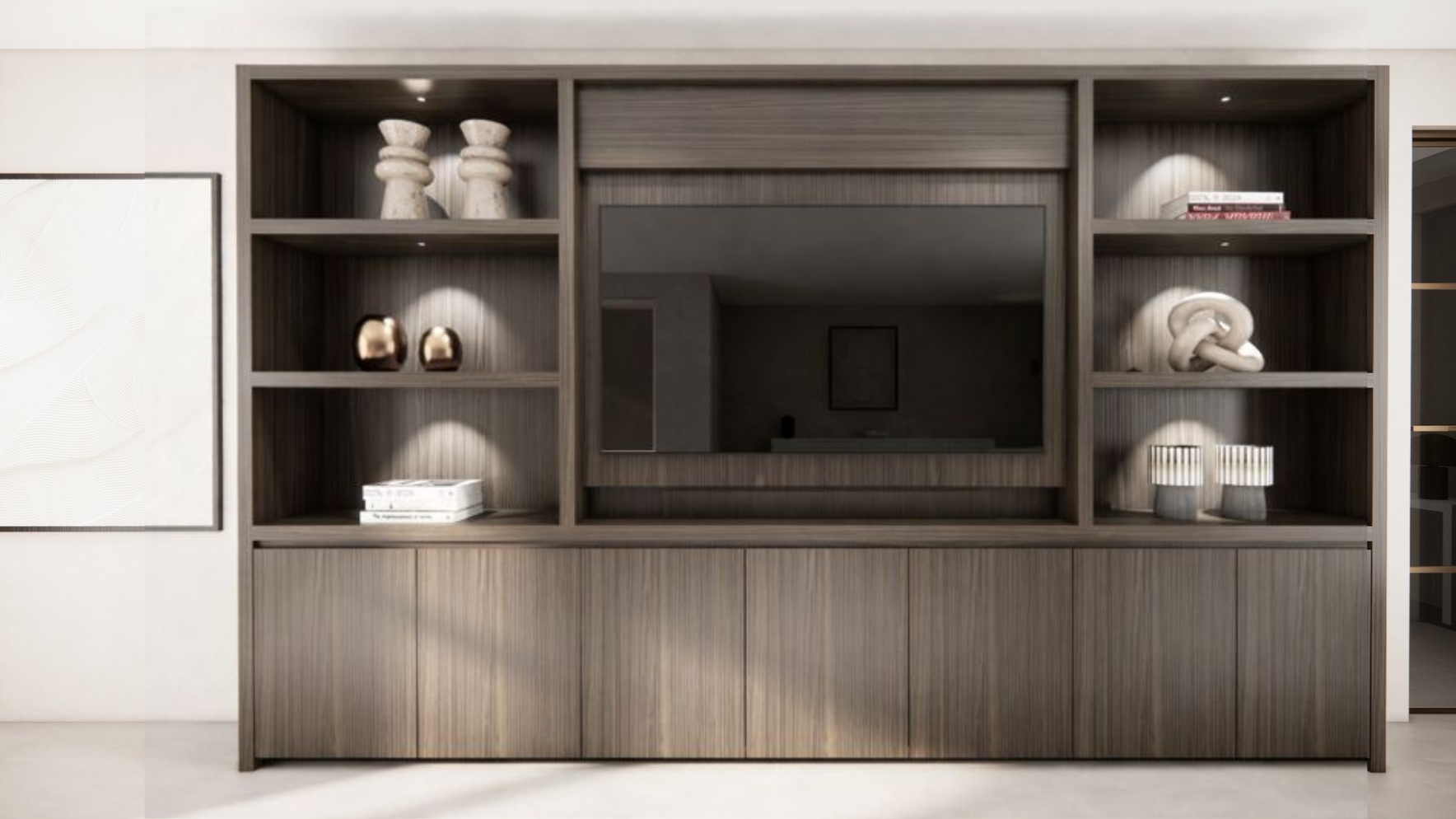 Cinewall Andrew - Staand - Eiken - 7 Deurs - 350-410 cm