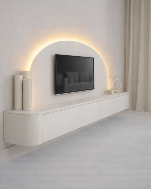 WANDPANEEL - MDF - ROND - TV PANEEL