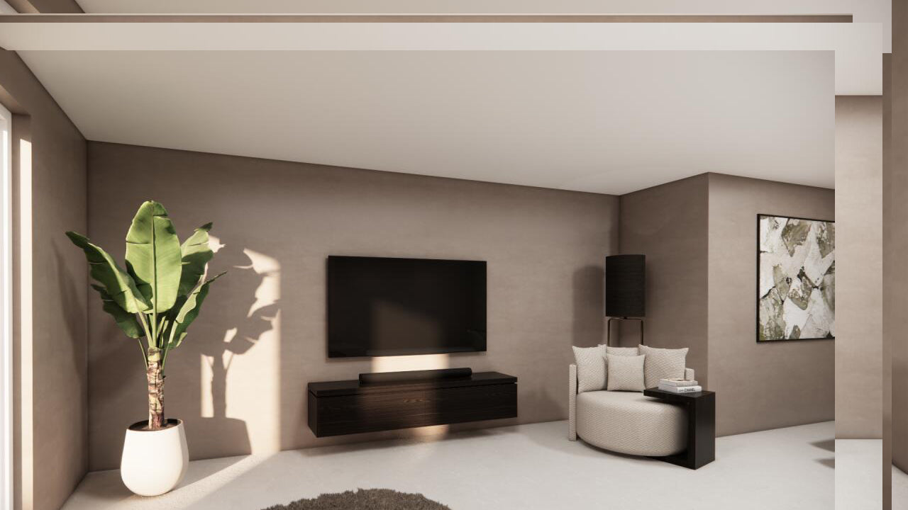 TV-meubel Rockefeller - Zwevend - Eiken - 2 kleppen