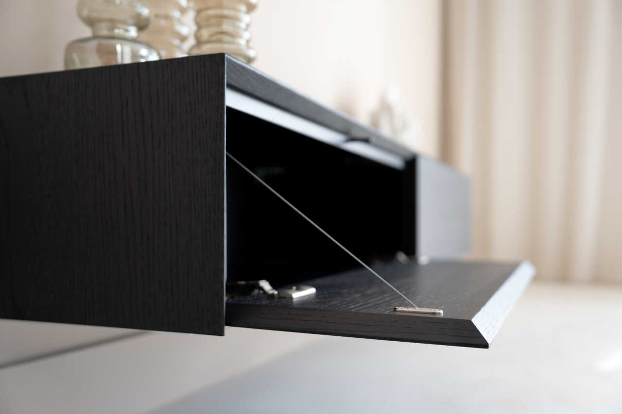 Tv-meubel Zyan - Zwevend - Eiken - 2 kleppen