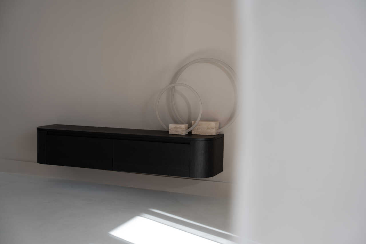 TV-meubel Runa - Zwevend - Eiken - 2 kleppen