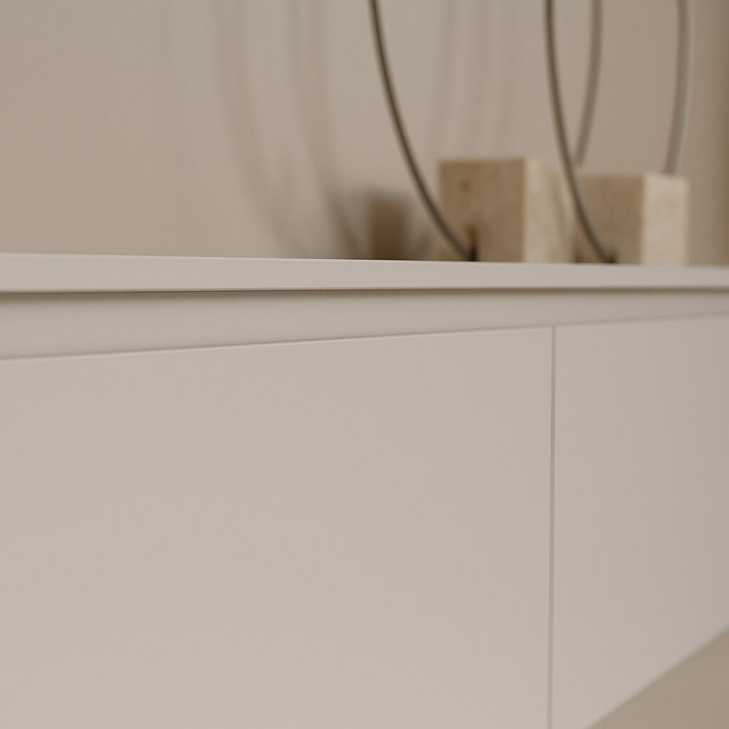 TV-meubel Runa - Zwevend - Off White - MDF - 4 kleppen