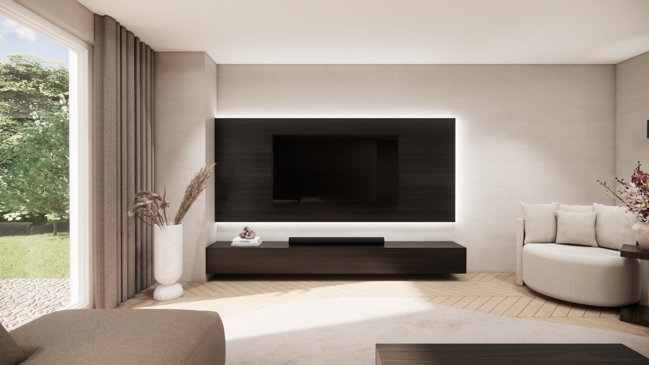 Wandpaneel - Eiken - TV paneel