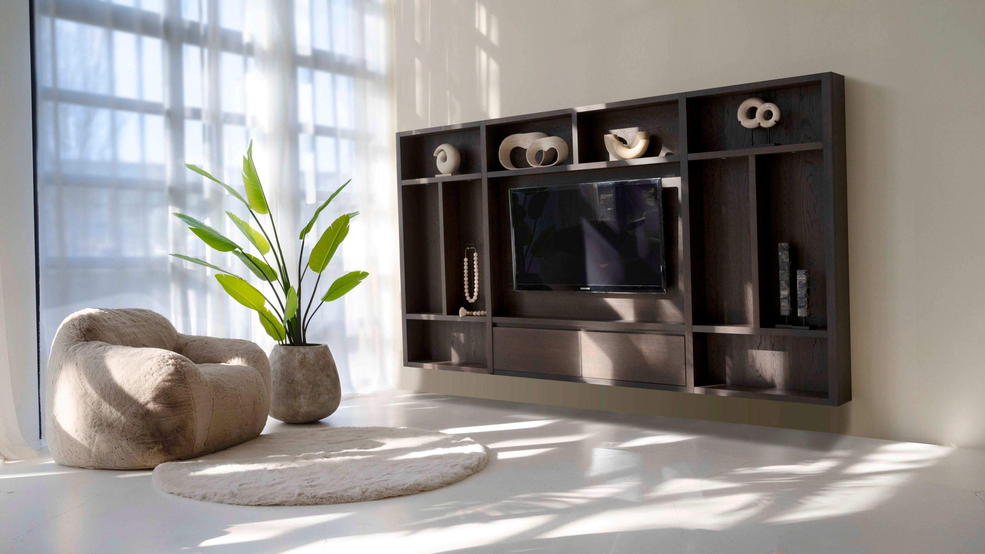 Cinewall Como - Zwevend - Eiken - 2 kleppen - 330 cm