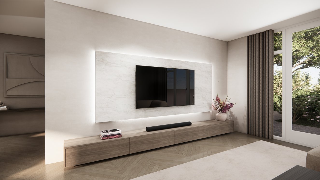 Wandpaneel - Marmer - Melamine - TV paneel