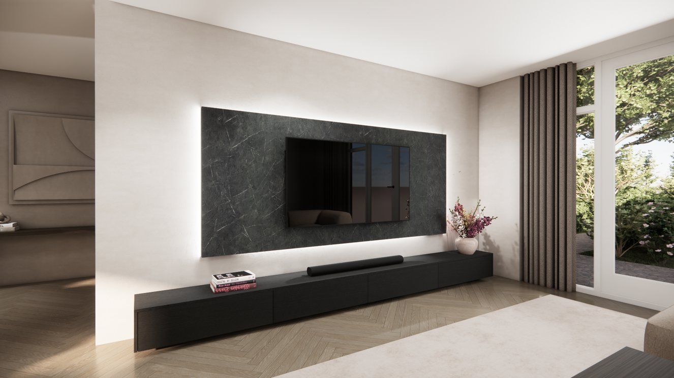 Wandpaneel - Marmer - Melamine - TV paneel