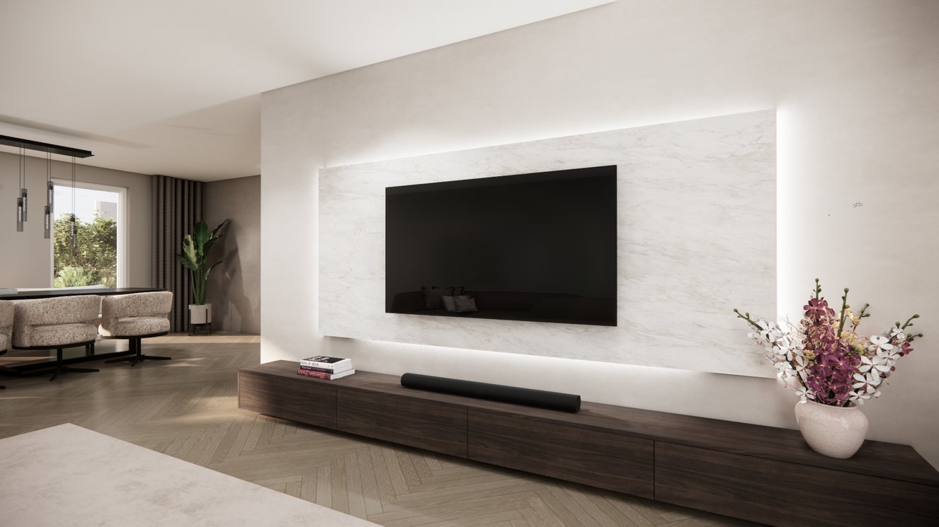 Wandpaneel - Marmer - Melamine - TV paneel