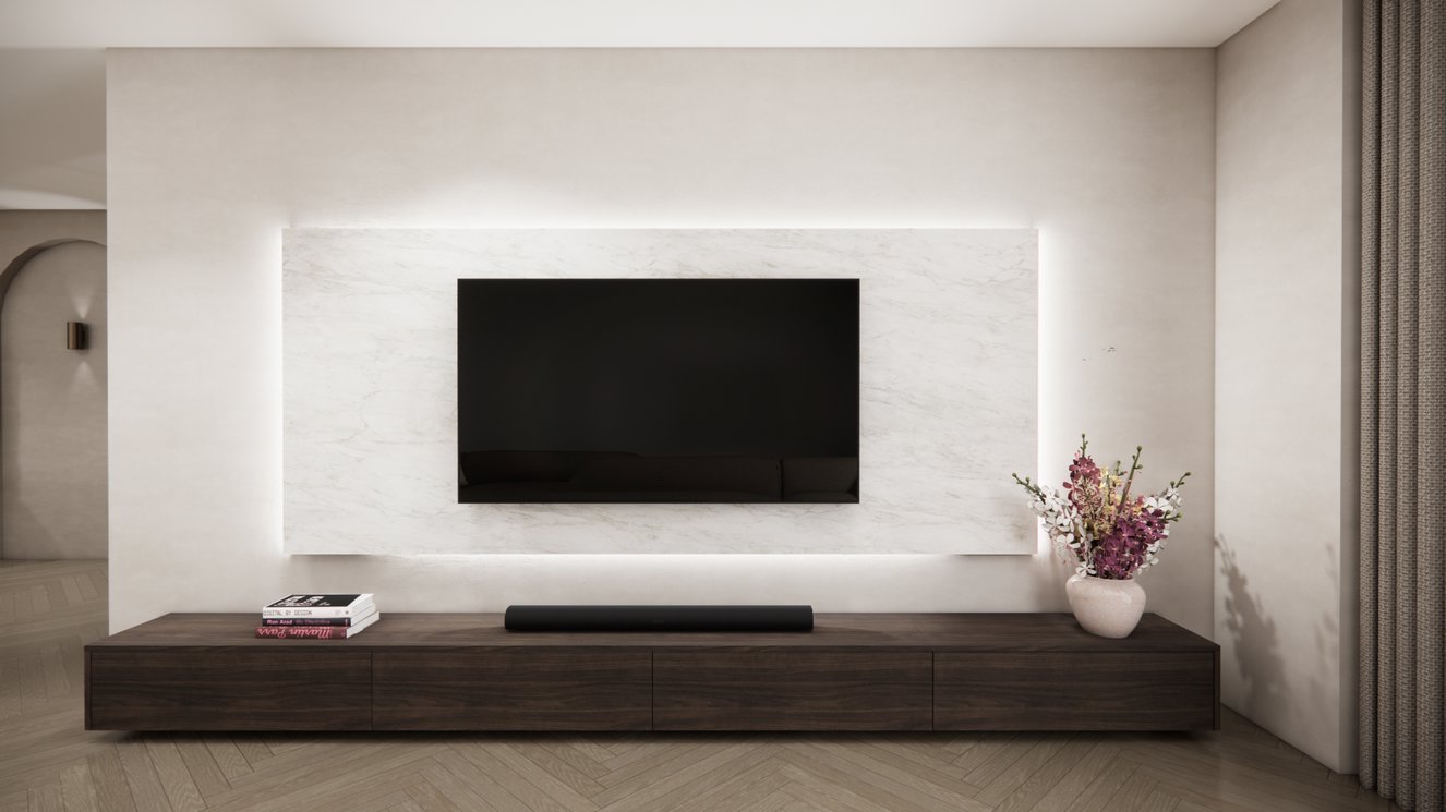 Wandpaneel - Marmer - Melamine - TV paneel