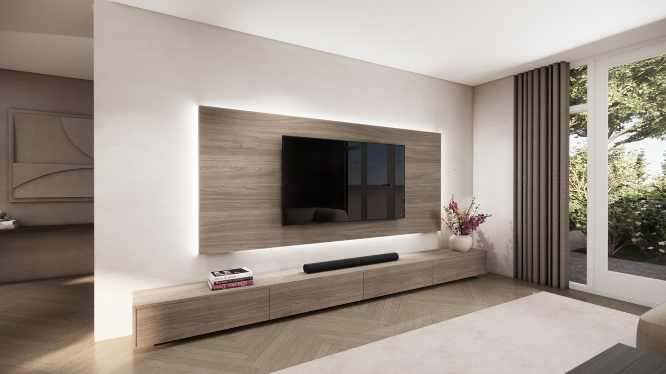 Wandpaneel Melamine Eiken - TV paneel